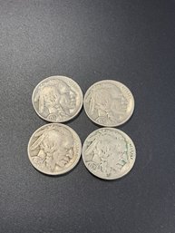 Buffalo Nickels-Lot Of 4