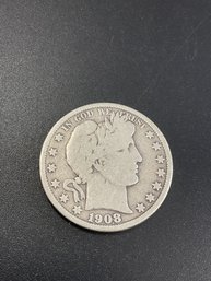 1908 O Barber Half Dollar
