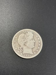 1916 D Barber Quarter