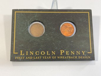 Lincoln Penny Set-first & Last Year Of Wheatback Design