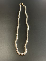 Pearl Necklace W/ 14k Gold Clasp (Approx. 20 Inches In Length)
