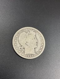 1904 O Barber Half Dollar