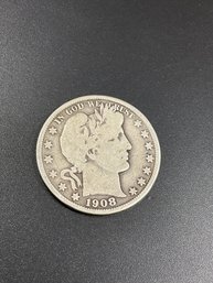 1908 O Barber Half Dollar
