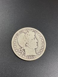 1909 S Barber Half Dollar