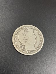 1912 S Barber Half Dollar