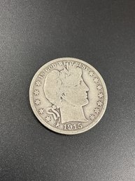 1915 D Barber Half Dollar