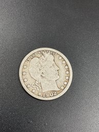 1902 O Barber Quarter