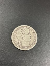 1909 D Barber Quarter