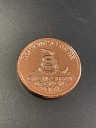 1 Ounce 999 Fine Cooper Round