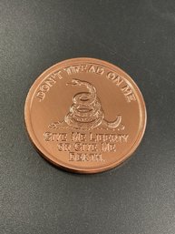1 Ounce 999 Fine Cooper Round