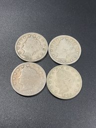 V Nickels-lot Of 4
