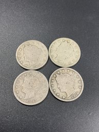 V Nickels-Lot Of 4