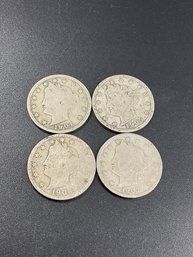 V Nickels-Lot Of 4