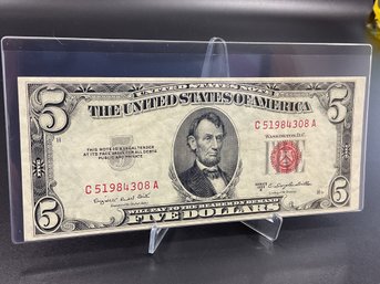 1953 B Red Seal $5 Bill