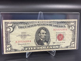 1963 Red Seal $5 Bill