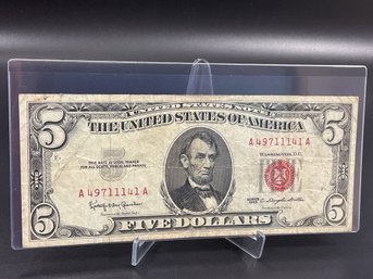 1963 Red Seal $5 Bill