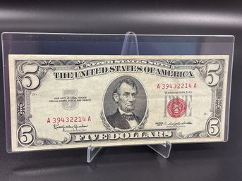 1963 Red Seal $5 Bill