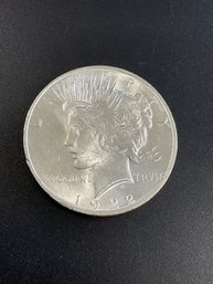 1922 Peace Silver Dollar AU/BU
