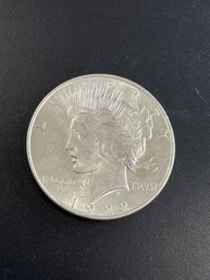 1922 Peace Silver Dollar AU/BU