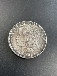 1921 D Morgan Silver Dollar