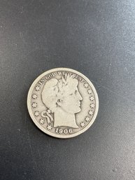 1906 O Barber Half Dollar