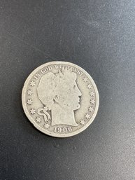 1906 D Barber Half Dollar