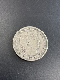 1909 O Barber Half Dollar