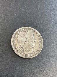 1892 Barber Quarter
