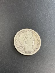 1909 D Barber Quarter