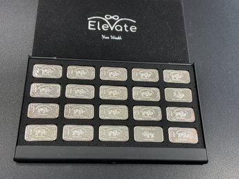 Set Of 1 Gram 999 Fine Silver Bars (20 Total)