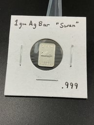 1 Gram 999 Fine Silver Bar