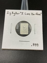 1 Gram 999 Fine Silver Bar