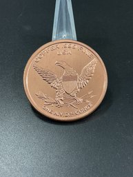 1 Ounce 999 Fine Copper Round