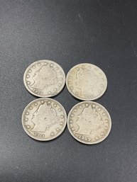 V Nickels-lot Of 4