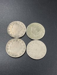V Nickels-Lot Of 4