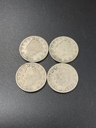 V Nickels-Lot Of 4