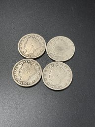 V Nickels-Lot Of 4