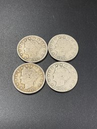 V Nickels-Lot Of 4