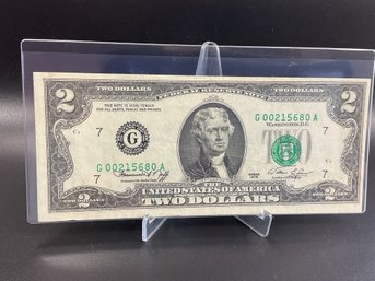 1976 LOW SERIAL $2 Bill
