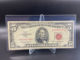 1963 $5 Red Seal