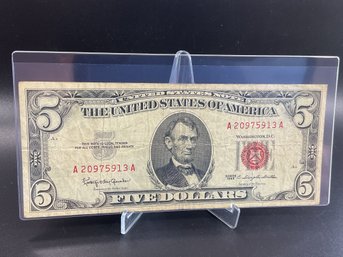 1963 $5 Red Seal