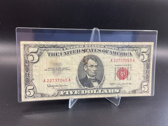 1963 $5 Red Seal