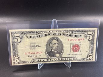 1963 $5 Red Seal