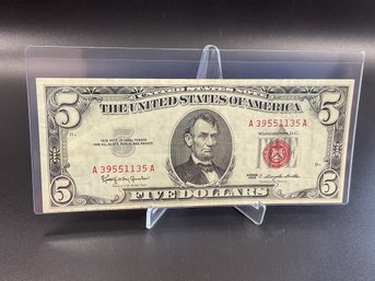 1963 $5 Red Seal