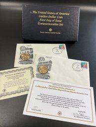 U.S. Golden Dollar Coin First Day Of Issue Commemorative Set