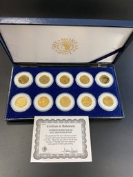 1999-2000 Statehood Quarter Dollars 24kt Gold Plated Edition