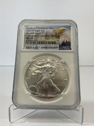 2021-P Silver Eagle Heraldic Eagle T-1 Emergency Production- ER MS69