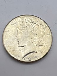 1925 Silver Peace Dollar AU/BU