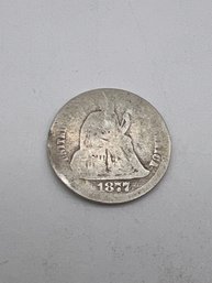 1877-CC Seated Liberty Silver Dime