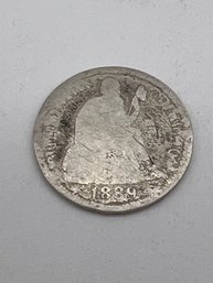 1889 Seated Liberty Silver Dime
